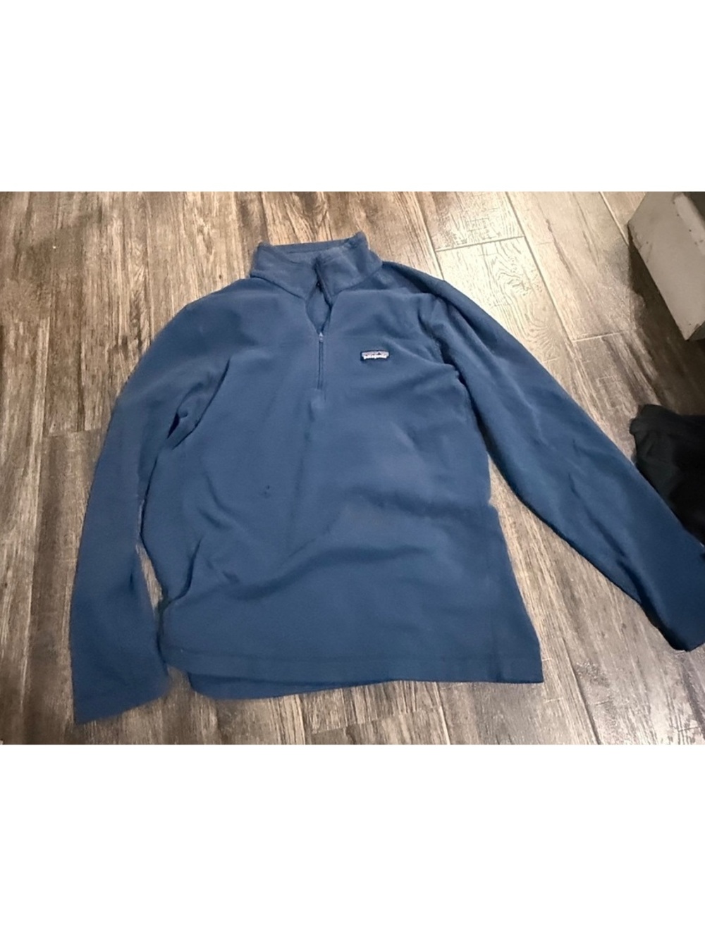 Patagonia blue L men’s micro 1/4 zip fleece pullover deal
